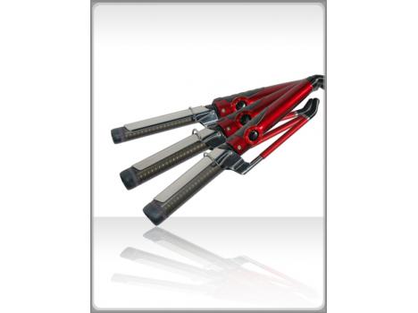 CREATE NEW CURLING IRONS - Advanced dual handle (Marcel) operation - Available in 3 barrel sizes:
